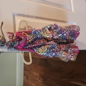 Colorful sequin dance recital costume